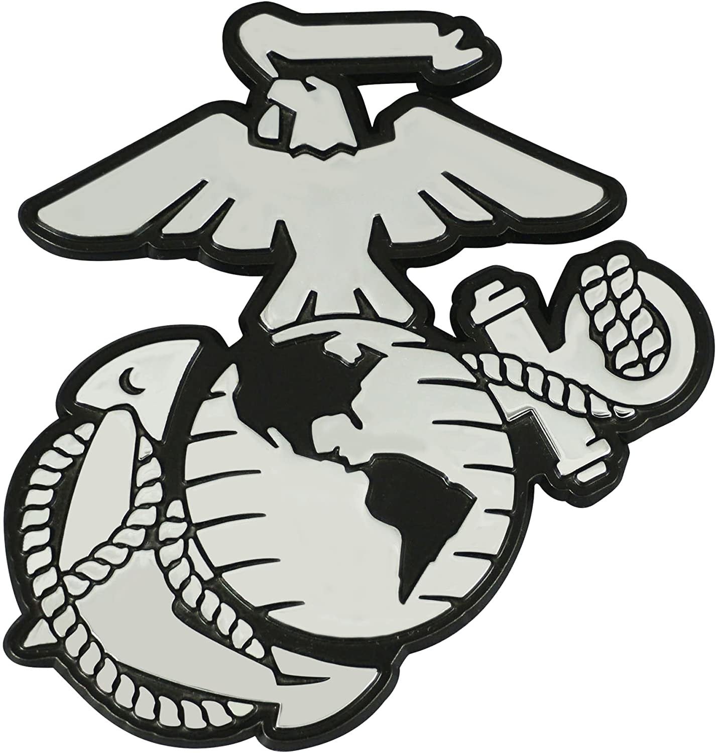 United States Marines Military Solid Metal Raised Auto Emblem Decal Adhesive Backing