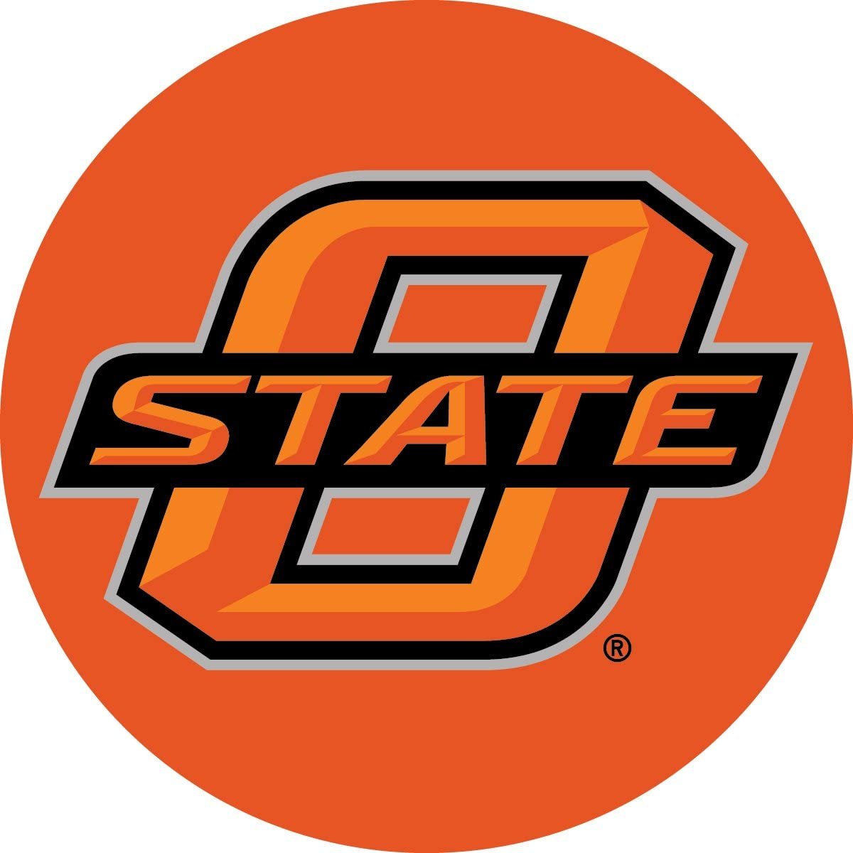 Oklahoma State Cowboys OSU Decal RR 4" Round Vinyl Auto Home Window Glass University of