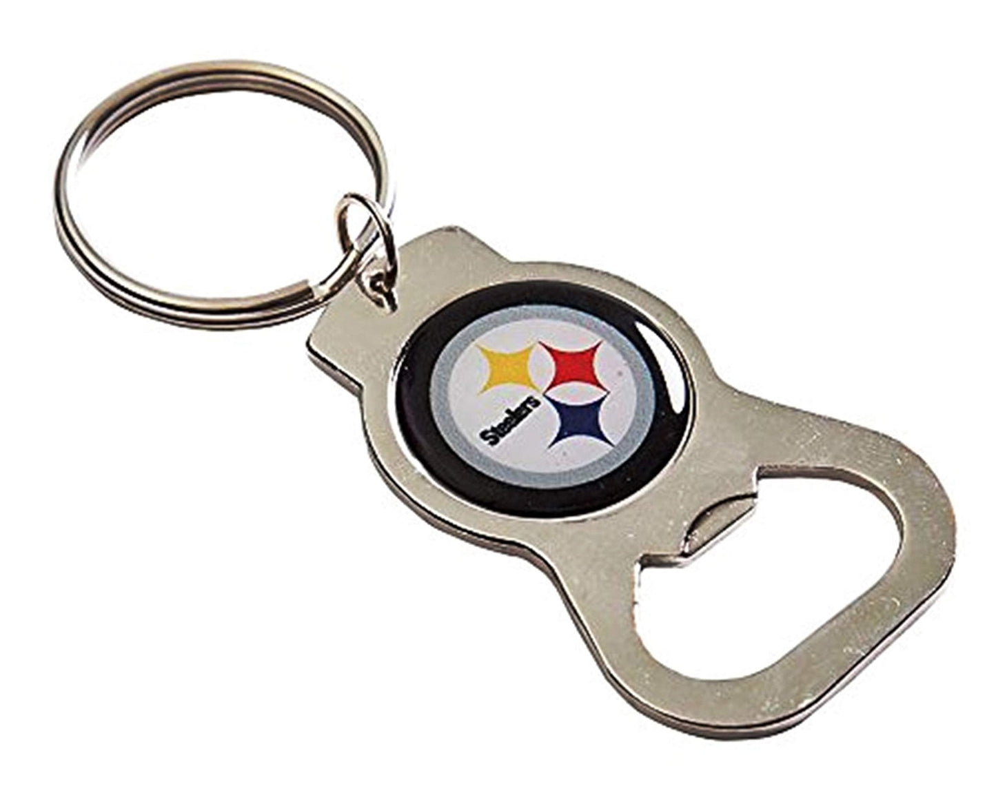 Pittsburgh Steelers Metal Keychain, Bottle Opener Style