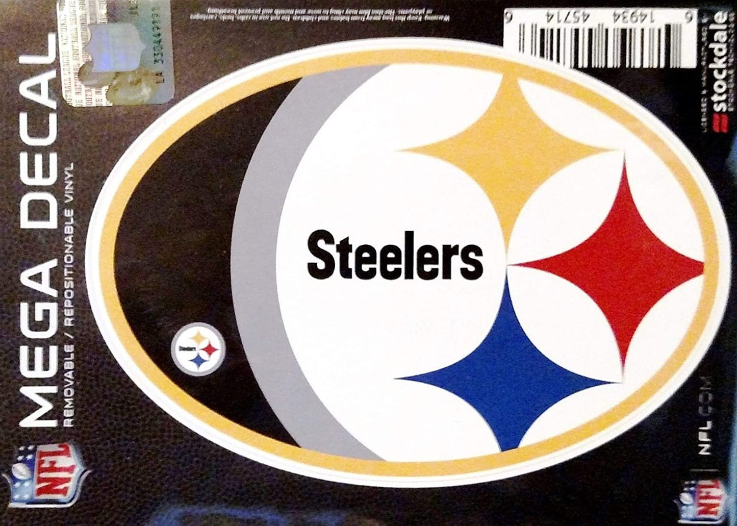 Pittsburgh Steelers 5 Inch Decal Mega Logo Design Flat Vinyl Die Cut Sticker Emblem Auto Home Football