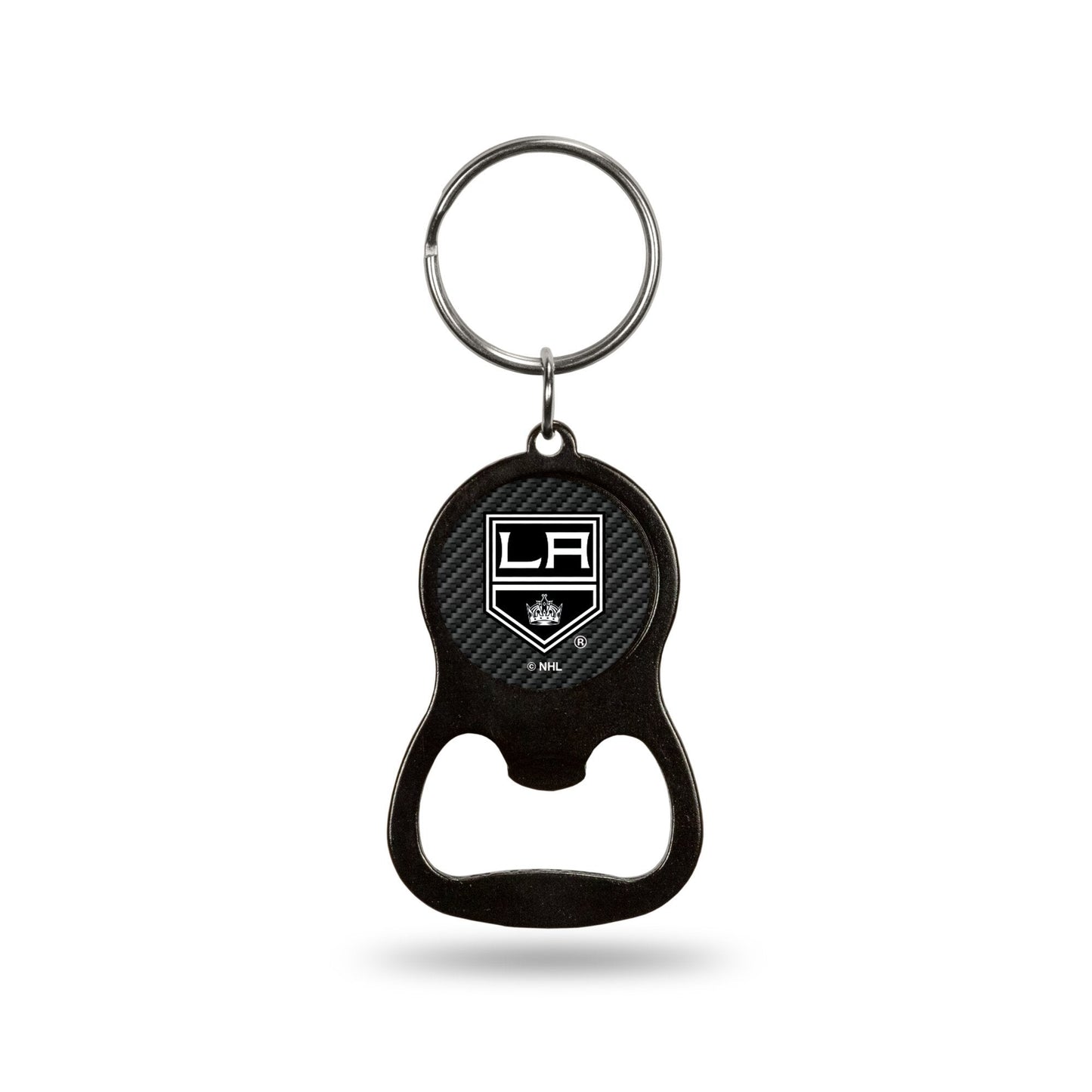 Los Angeles Kings Keychain Bottle Opener Carbon Fiber Design Metal Hockey