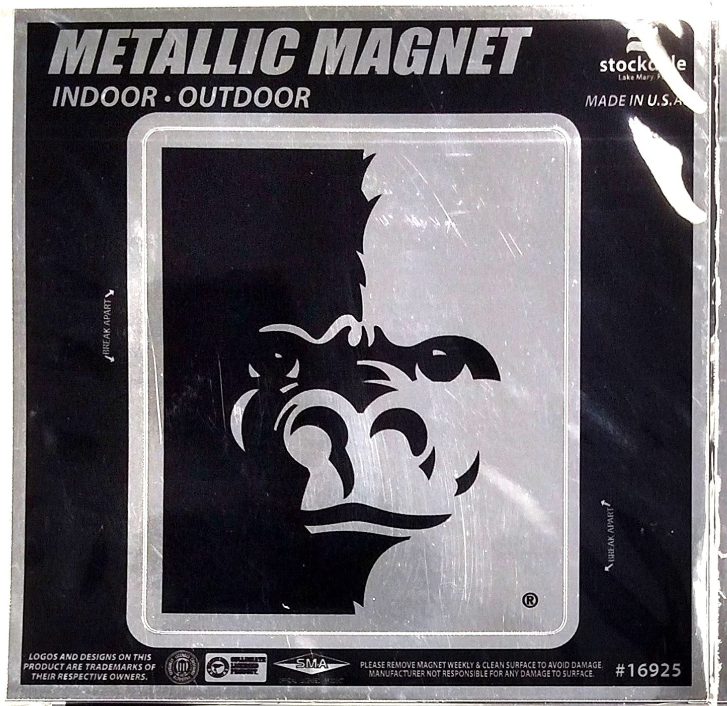 Pittsburg State University Gorillas 6 Inch Mganet Metallic Shimmer Design