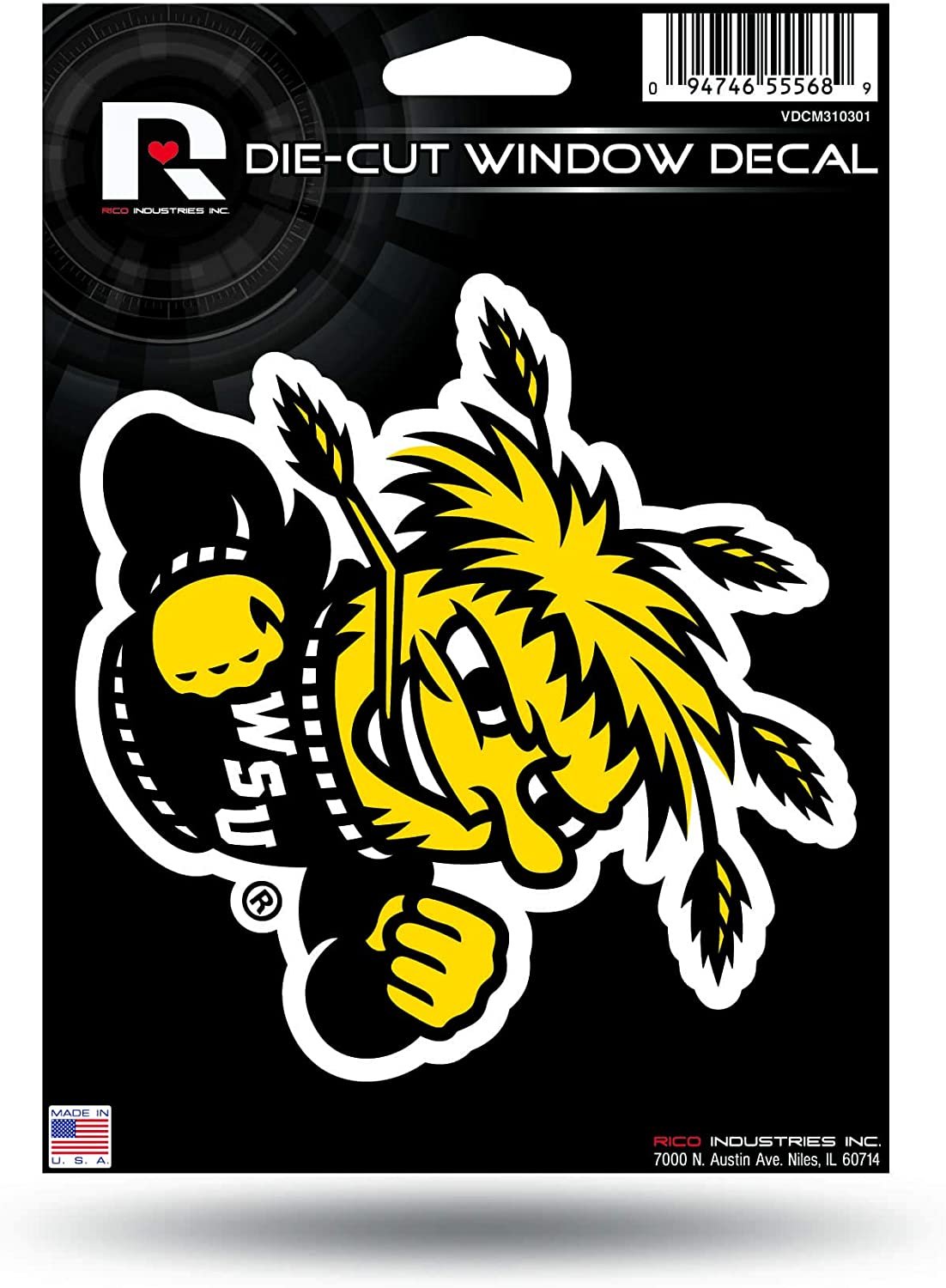 Wichita State University Shockers 5 Inch Die Cut Sticker Decal Flat Vinyl Full Adhesive Backing