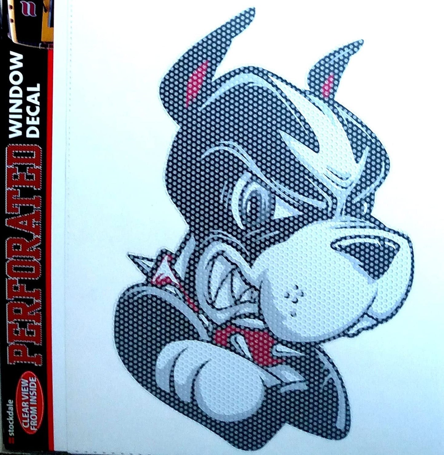Boston University Terriers 8 Inch Preforated Window Film Decal Sticker, One-Way Vision, Adhesive Backing