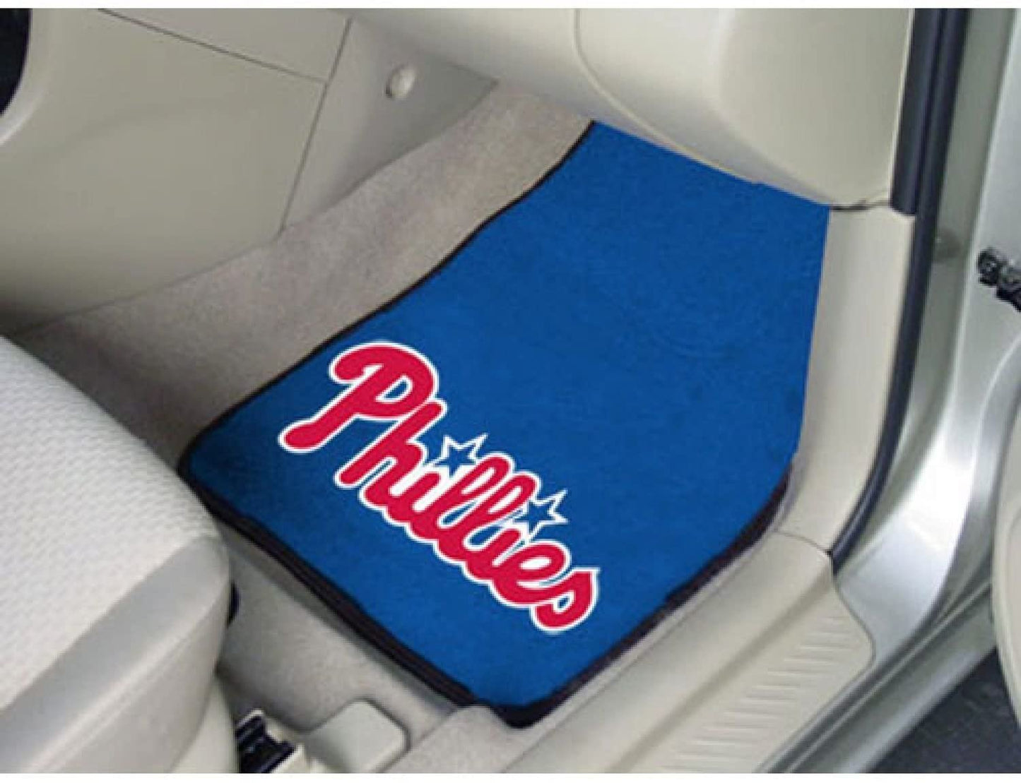 Philadelphia Phillies Front Floor Mats, Carpet Car Set, 18x27 Inch, Nylon, Set of 2