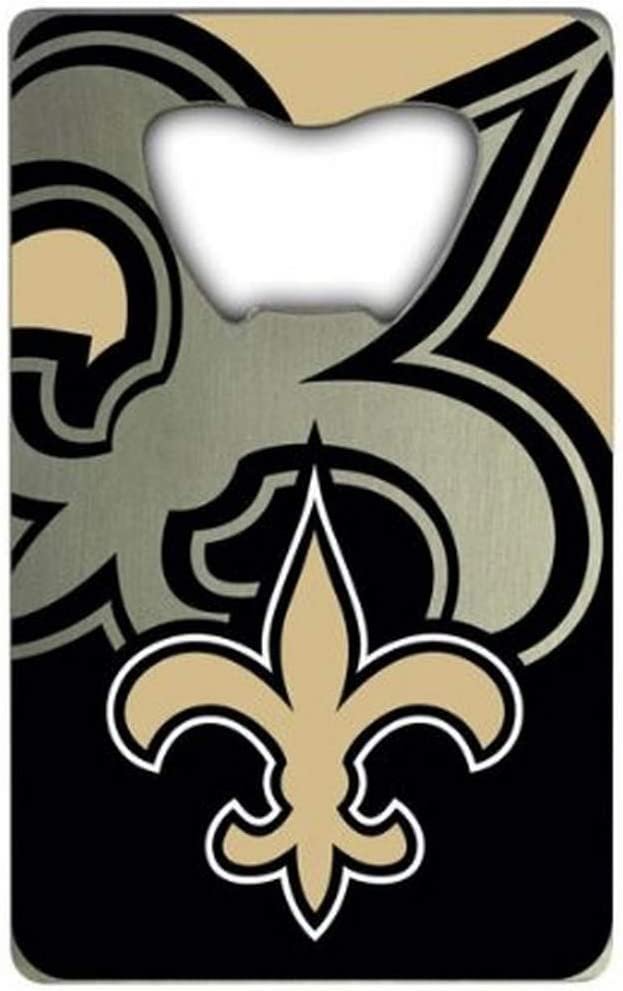 New Orleans Saints Heavy Duty Metal Bottle Opener Credit Card Size 2 x 3.25 Inch