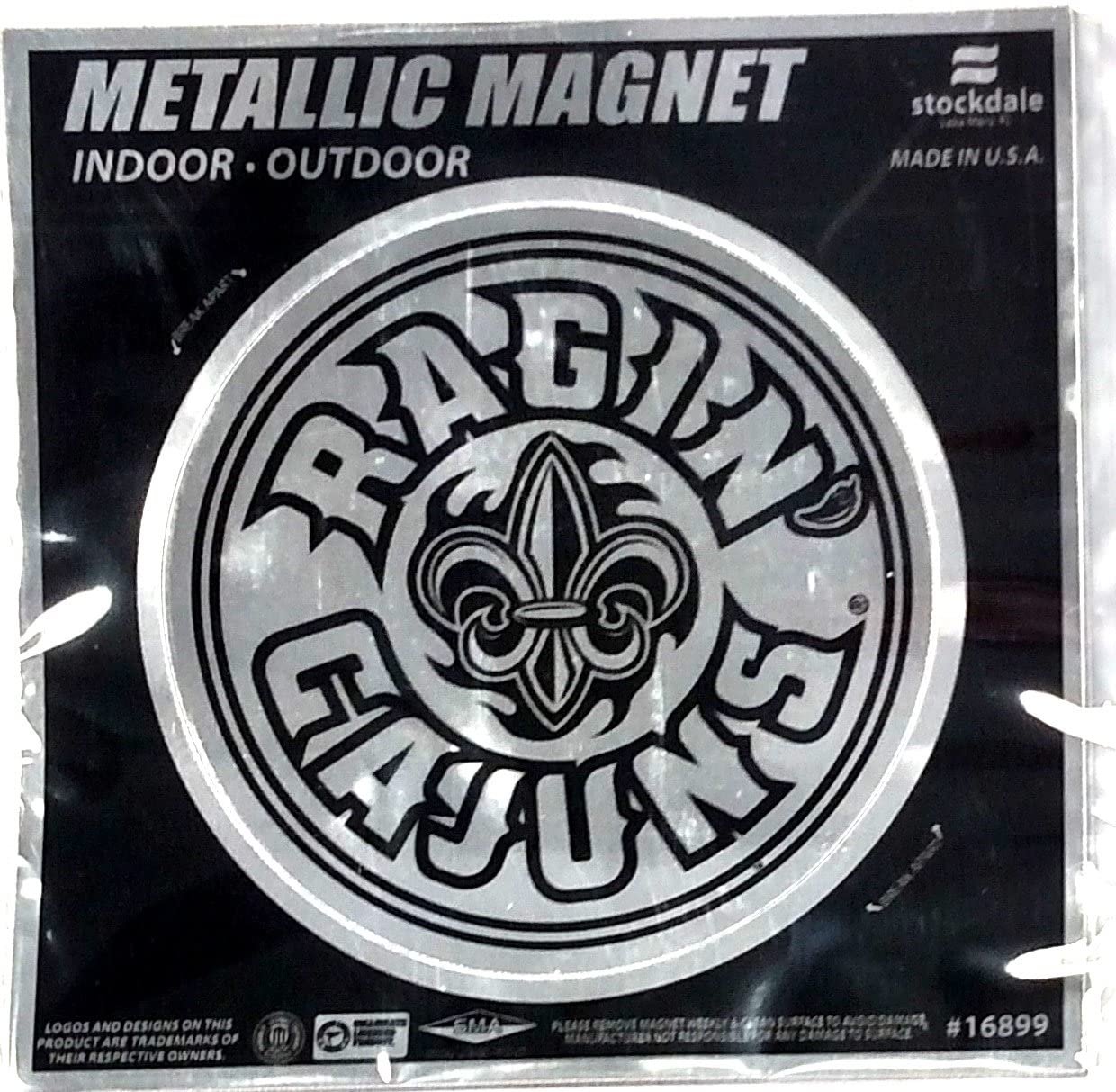 University of Louisiana at Lafayette Ragin Cajuns 6 Inch Magnet Metallic Shimmer Design