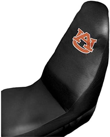 Auburn University Tigers Premium Embroidered Black Auto Bucket Seat Cover, 48x20 Inch, Elastic