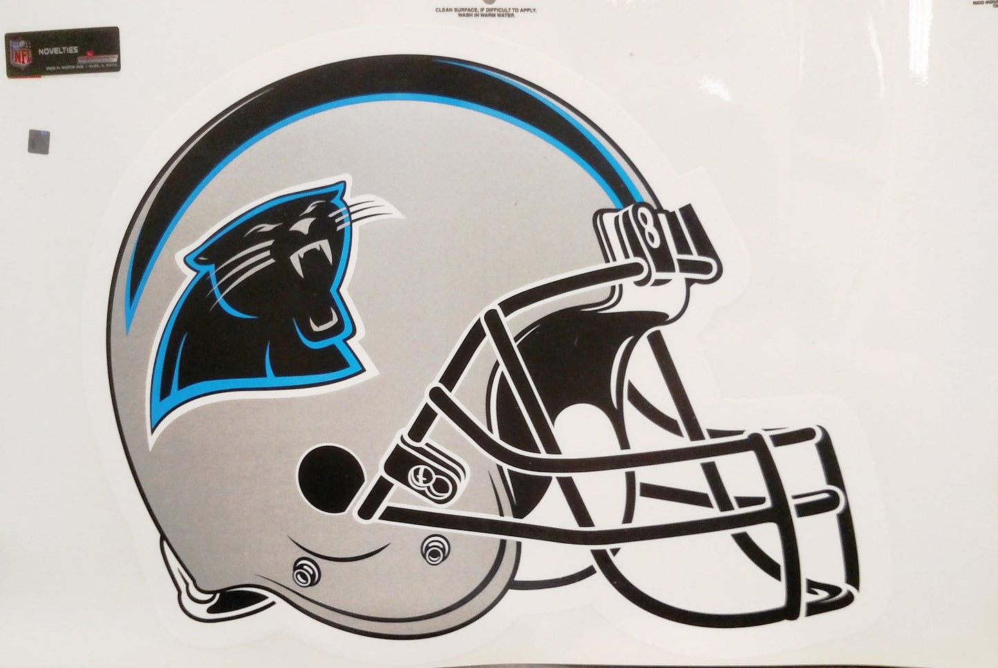 Carolina Panthers Retro Logo Jumbo Static Cling Decal Sticker, 14x10 Inch, Home or Auto Use, Reusuable Peel and Stick Application to any Flat Clean Surface, Officially Licensed