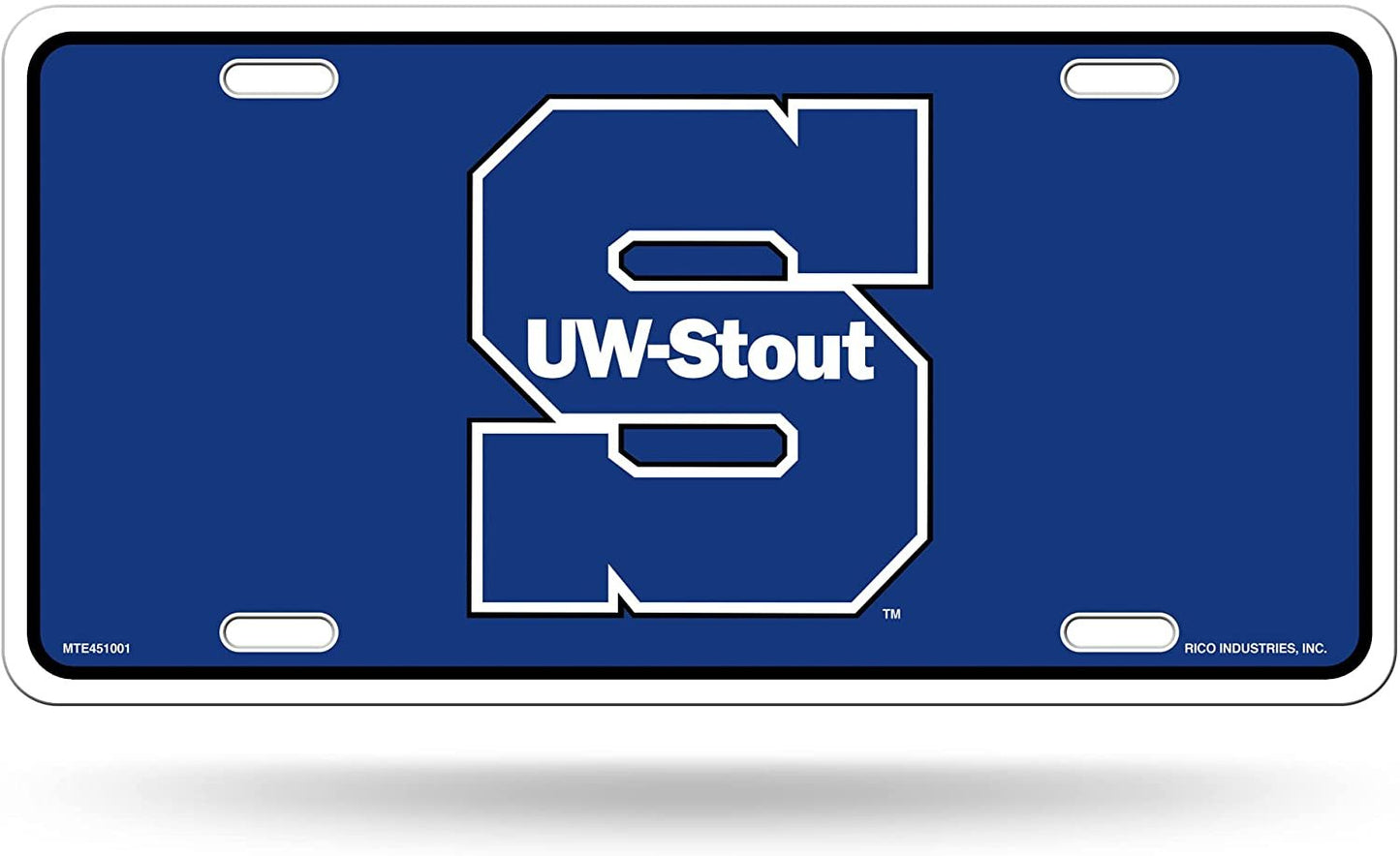 University of Wisconsin Stout Blue Devils Metal Auto Tag License Plate, Logo Design, 6x12 Inch