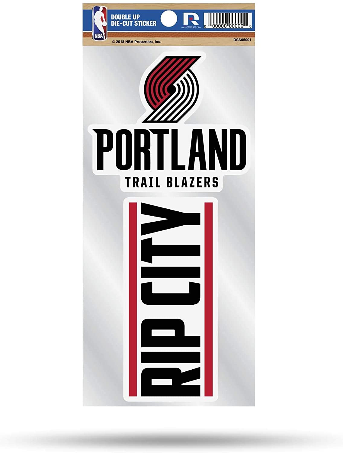 Portland Trailblazers Double Up Die Cut 2-Piece Sticker Sheet
