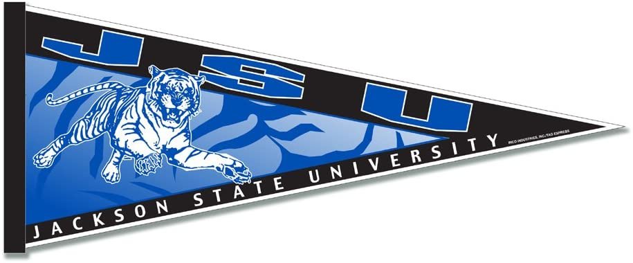 Jackson State University Tigers Soft Felt Pennant, JSU Design, 12x30 Inch, Easy To Hang