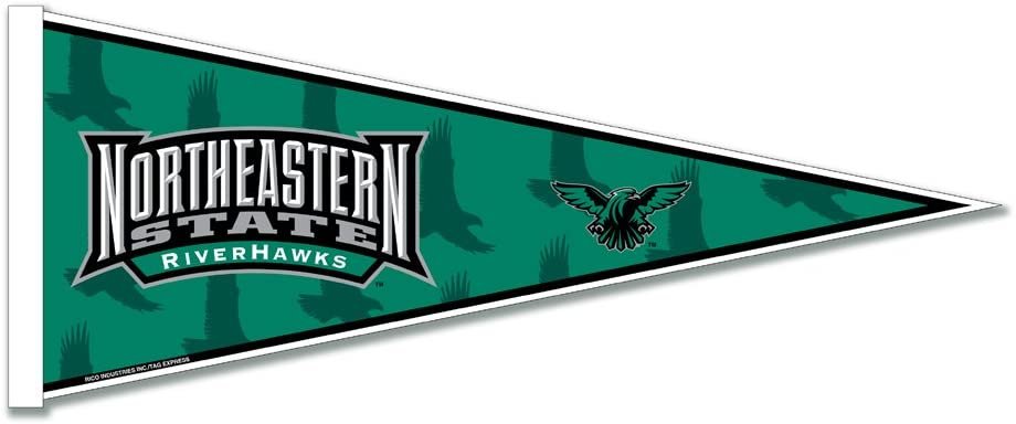 Northeastern State University Huskies Soft Felt Pennant, Primary Design, 12x30 Inch, Easy To Hang