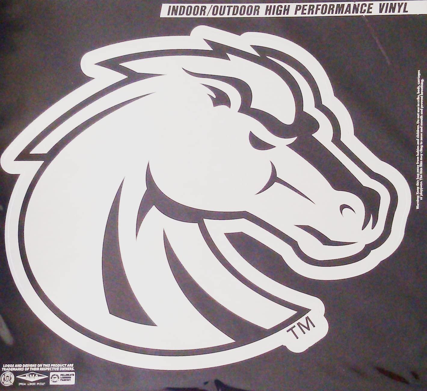Boise State University Broncos 6 Inch Magnet, Metallic Chrome Shimmer Design, Vinyl Die Cut, Auto Home Heavy Duty