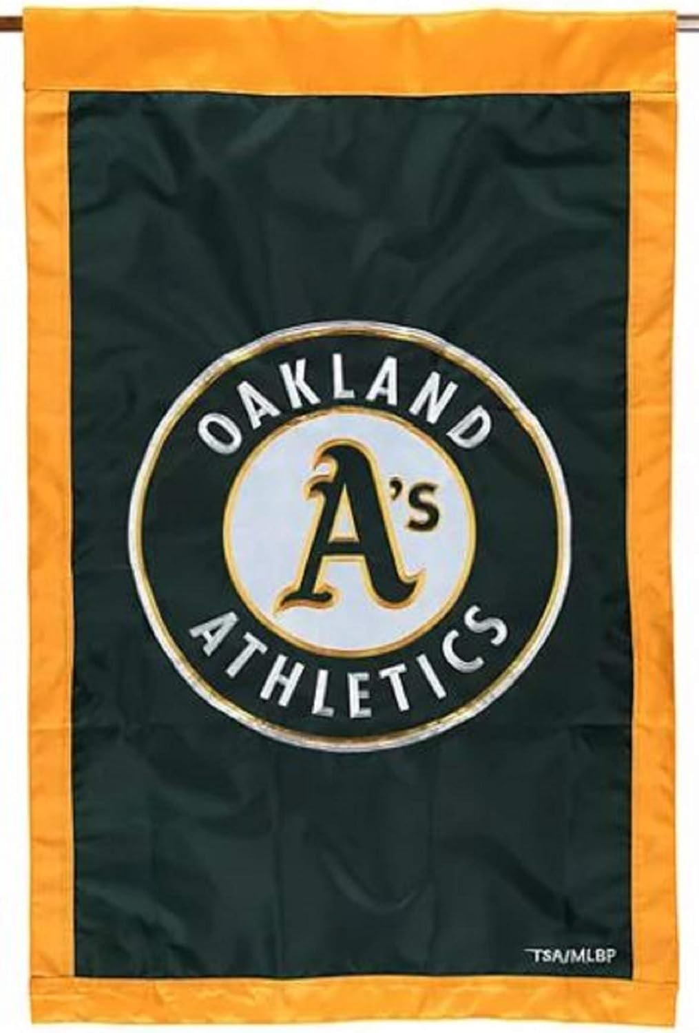 Oakland Athletics A's Premium Double Sided House Flag Banner, Applique Embroidered, 28x44 Inch, Display Pole Sold Separately