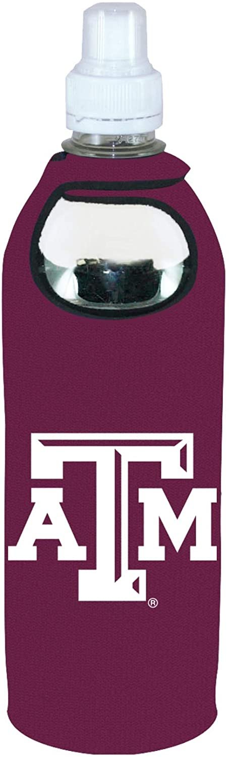 Texas A&M Aggies 1/2 Liter Water Bottle Neoprene Beverage Insulator Holder Cooler with Clip University of