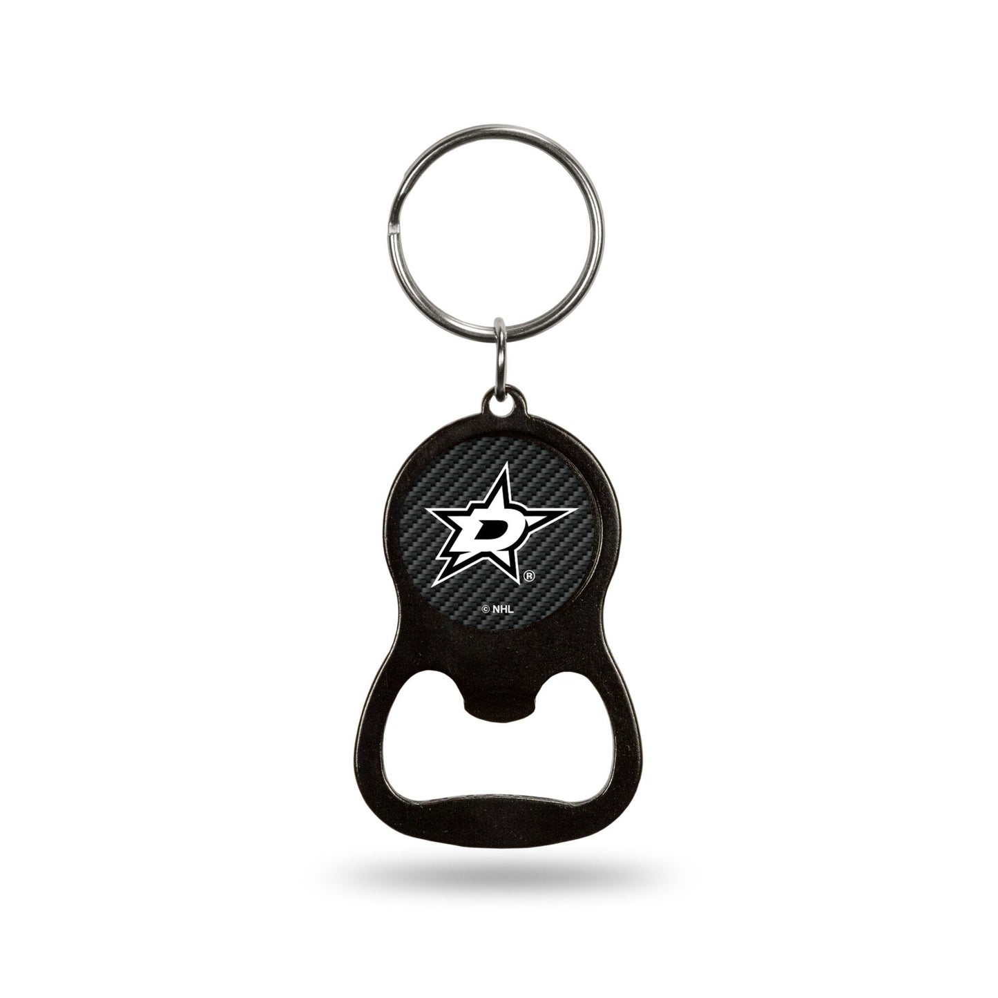 Dallas Stars Keychain Bottle Opener Carbon Fiber Design Metal Hockey