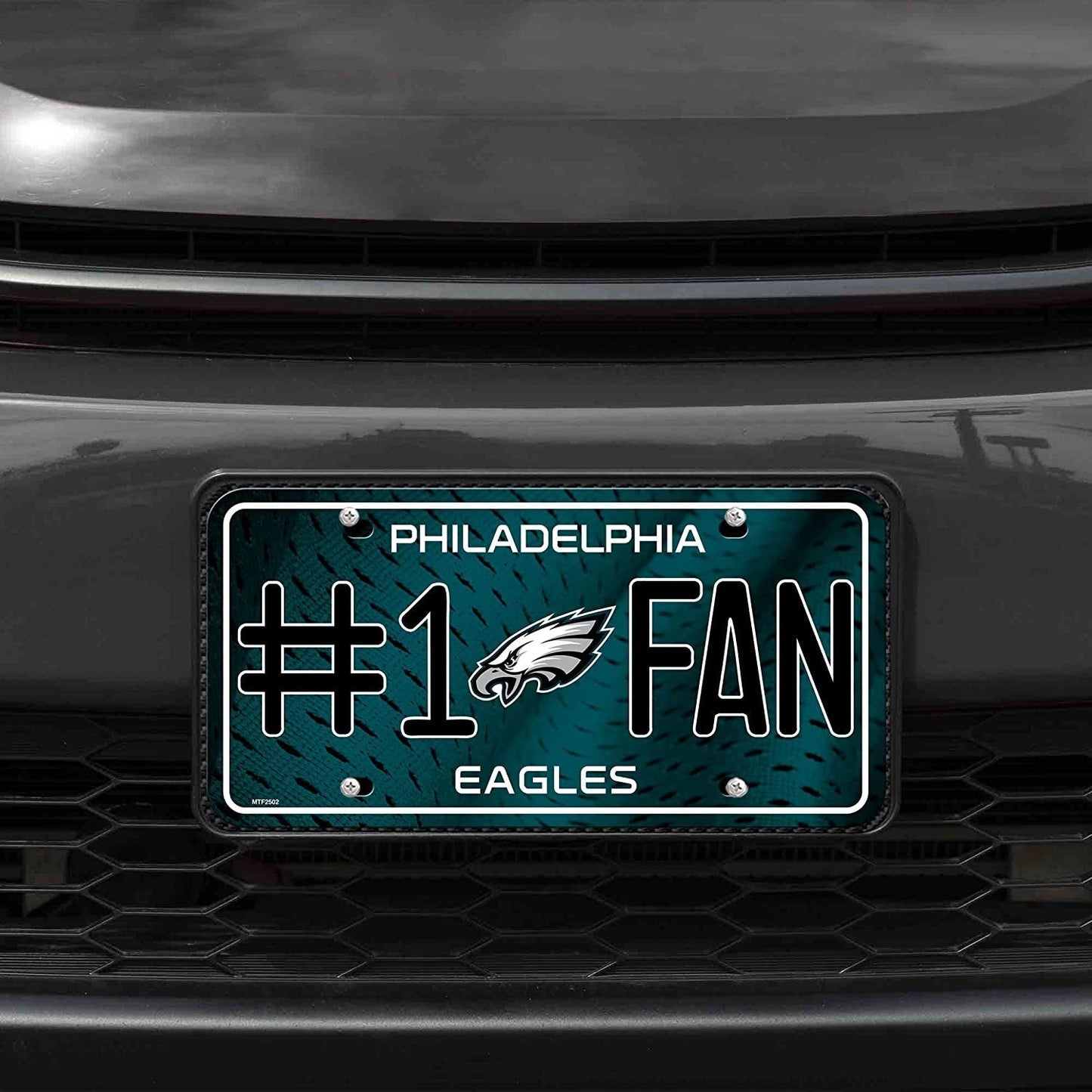 Philadelphia Eagles Metal Auto Tag License Plate, #1 Fan Design, 12x6 Inch