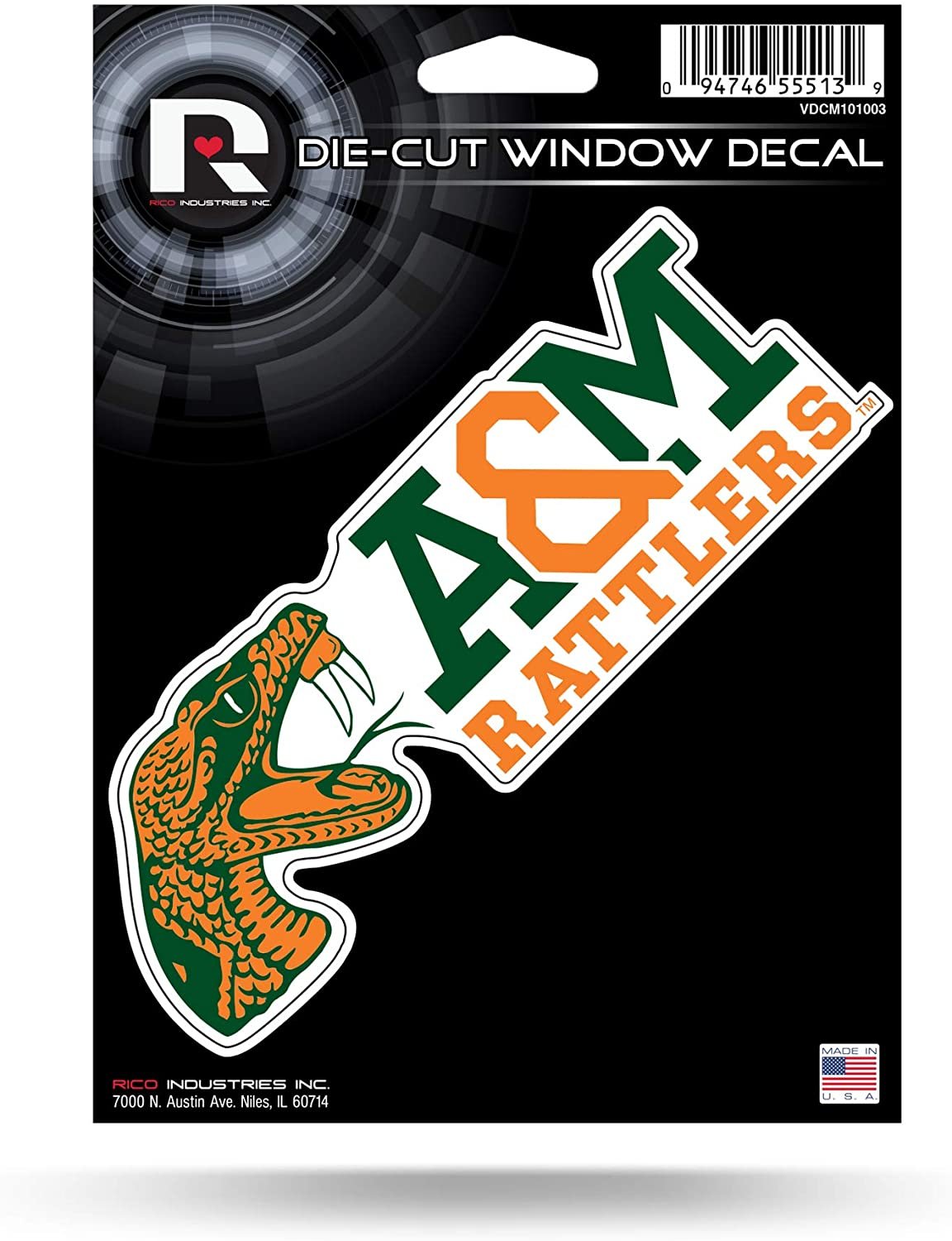Florida A&M University Rattlers 5 Inch Die Cut Flat Vinyl Decal Sticker Adhesive Backing