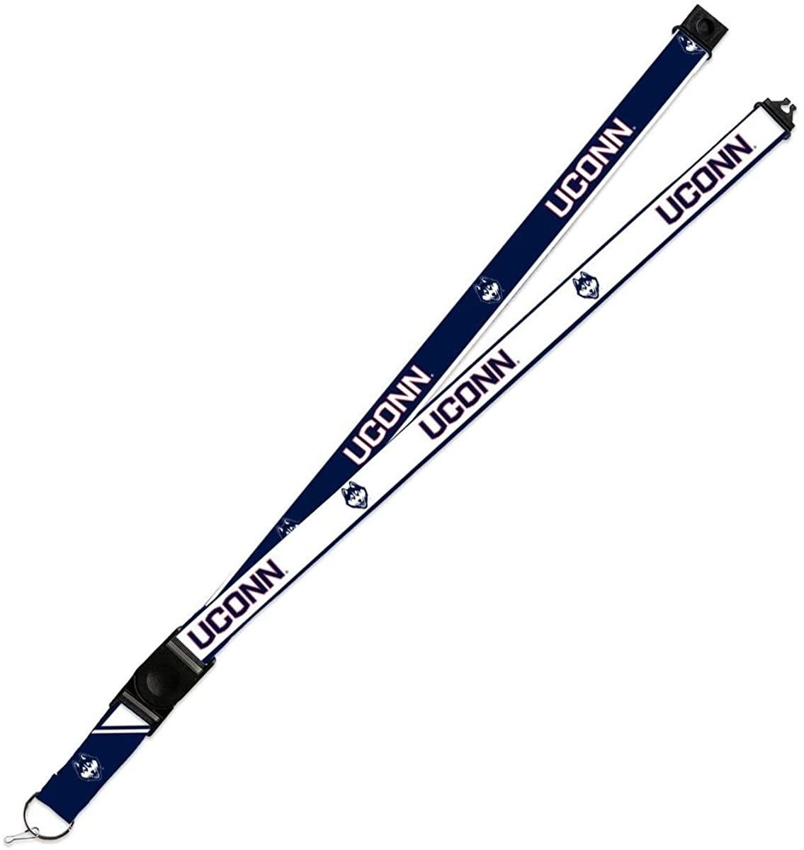 University of Connecticut Huskies Uconn Lanyard Keychain 2-sided Breakaway Clip