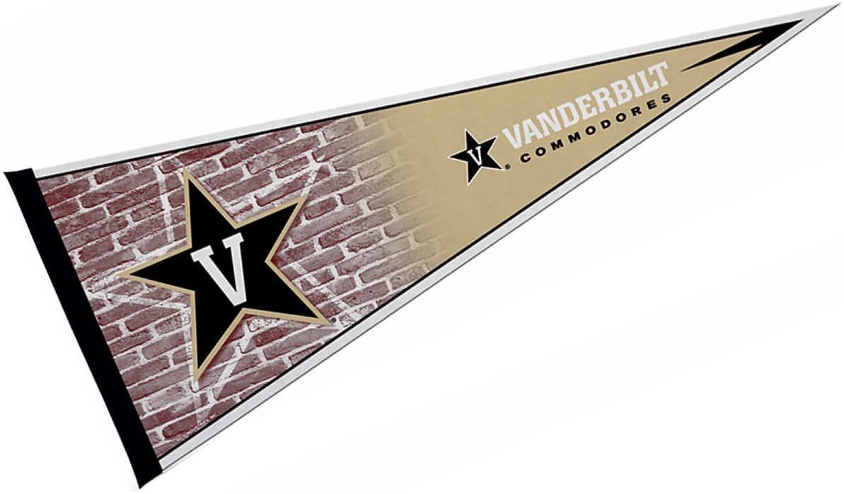 Vanderbilt University Commodores Soft Felt Pennant, Primary Design, 12x30 Inch, Easy To Hang