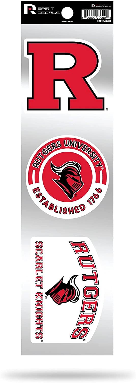 Rutgers Scarlet Knights 3-Piece Retro Spirit Decals
