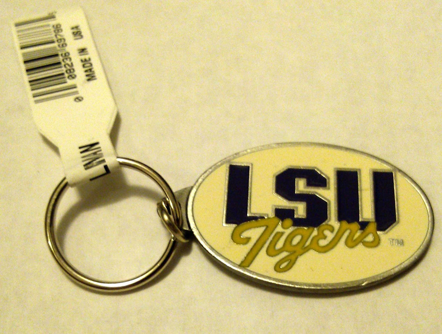 Louisiana State University LSU Tigers PREMIUM Pewter Medallion Keychain Key Chain