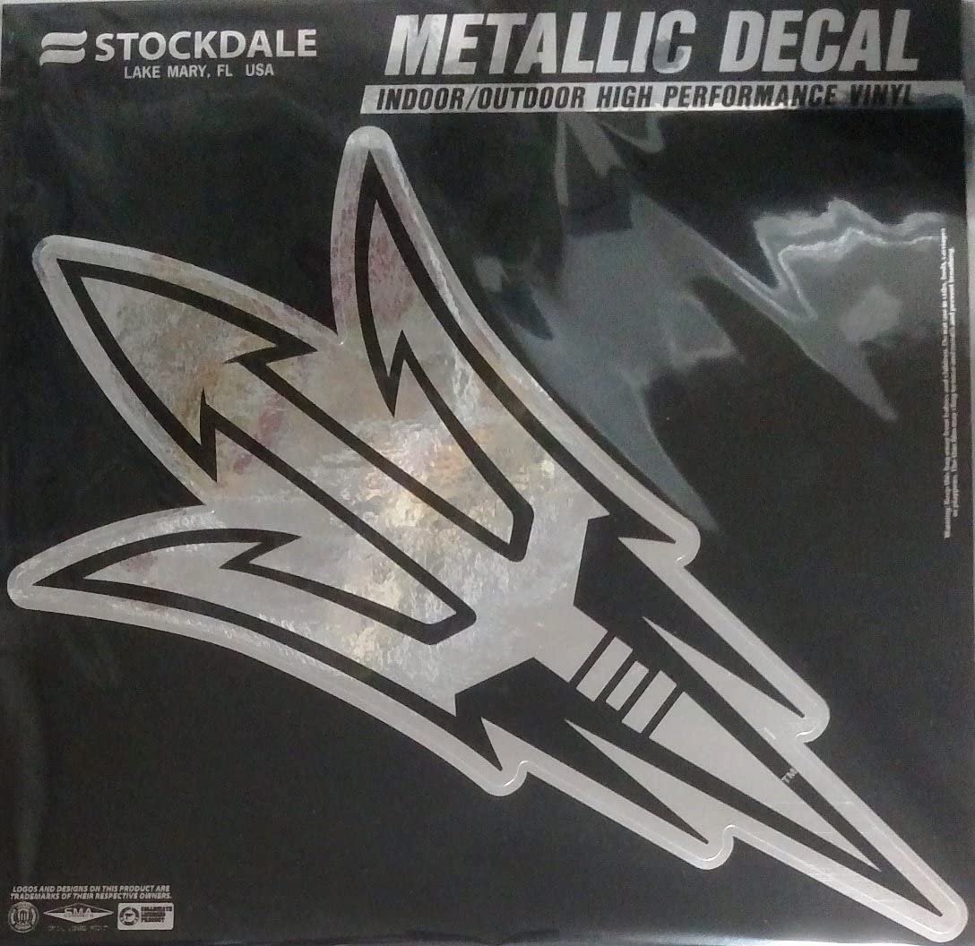 Arizona State University Sun Devils 12 Inch Decal Sticker, Metallic Chrome Shimmer Design