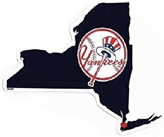 New York Yankees 5 Inch Sticker Decal Home State Design Flat Vinyl Full Adhesive Backing