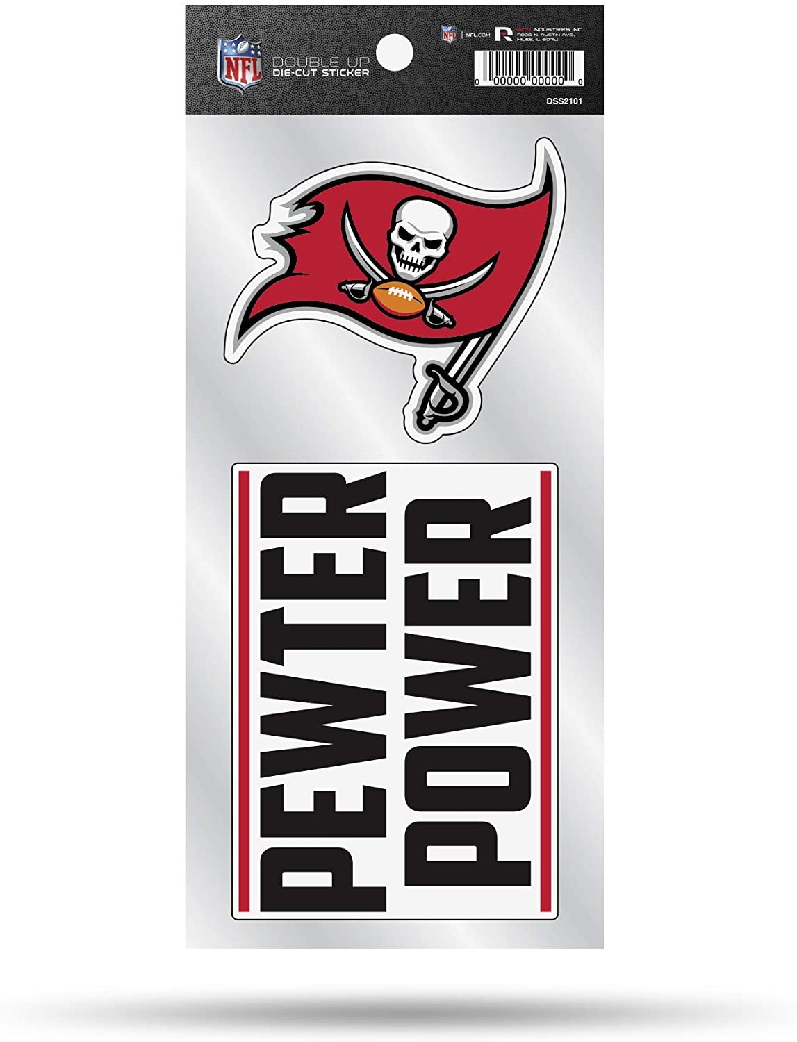 Tampa Bay Buccaneers Double Up Die Cut 2-Piece Sticker Sheet