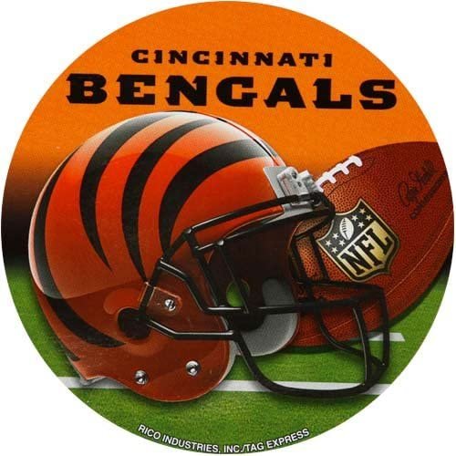Cincinnati Bengals 4 Inch Flat Vnyl Round Decal Sticker Auto Home