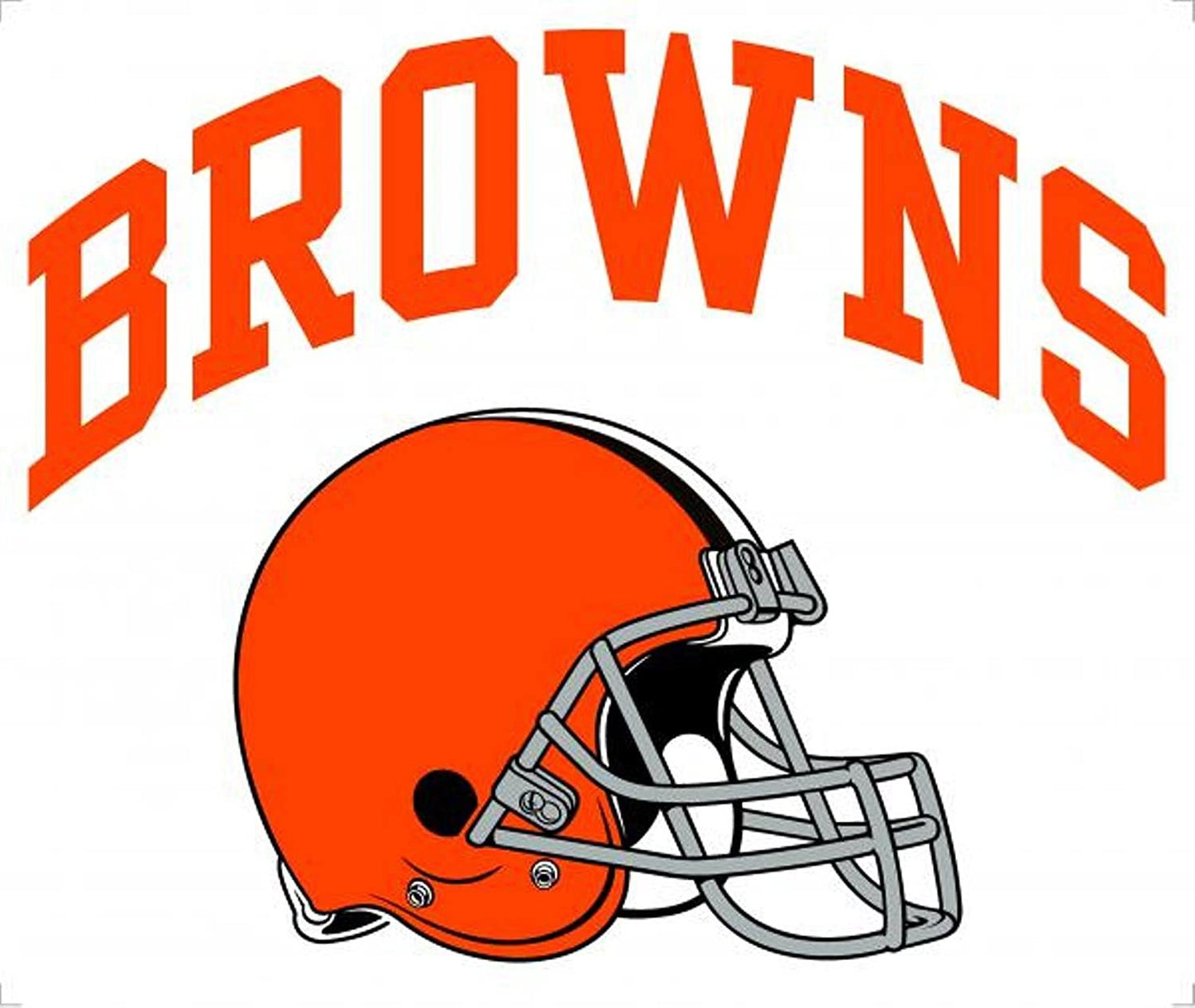 Cleveland Browns 8 Inch Arched Design Decal Sticker,Flat Reusable Repositionable Auto Home
