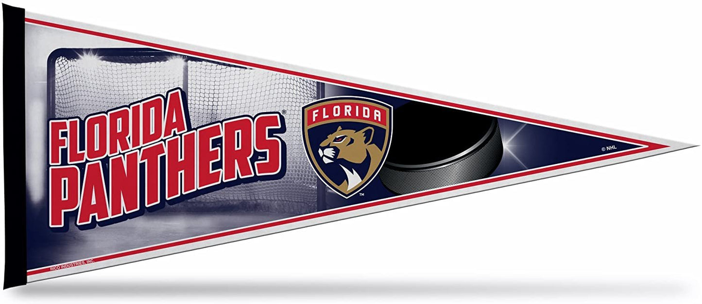 Florida Panthers Soft Felt Pennant, Primary Design, 12x30 Inch, Easy To Hang