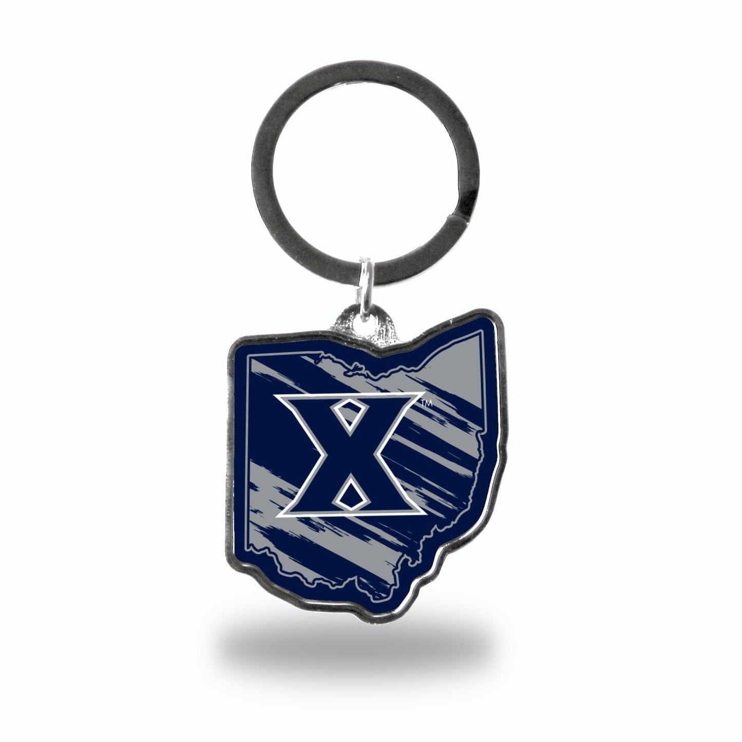 Xavier University Musketeers Metal Keychain, State Shaped