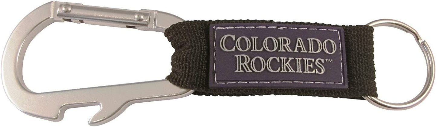 Colorado Rockies Premium Carabiner Clip Keychain Bottle Opener Combo
