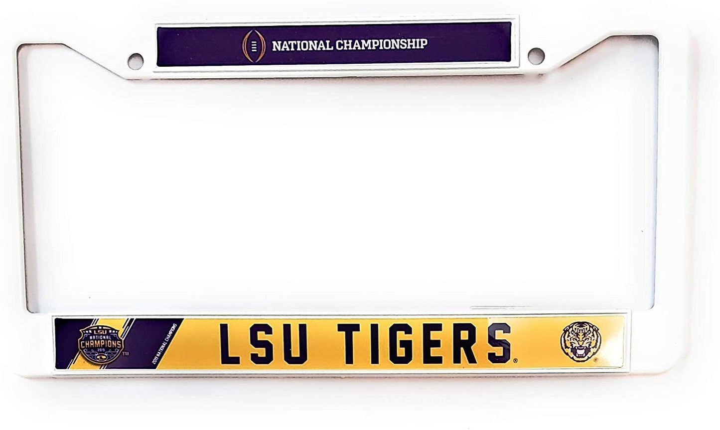 Louisiana State University LSU Tigers 2019 National Champions Plastic Frame License Plate Tag Cover