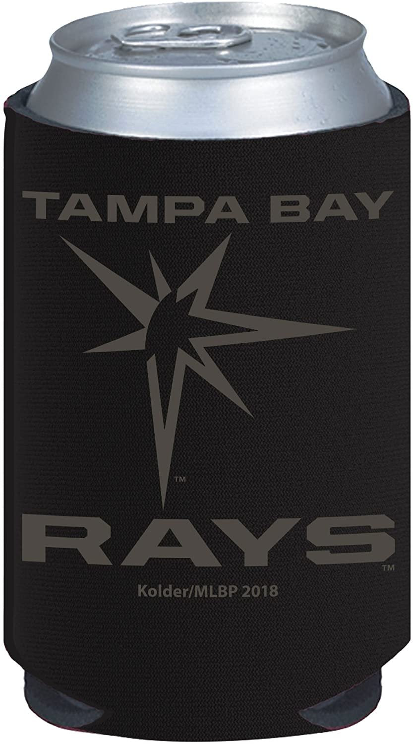 Tampa Bay Rays 2-Pack Black Tonal CAN Beverage Insulator Neoprene Holder Cooler Baseball