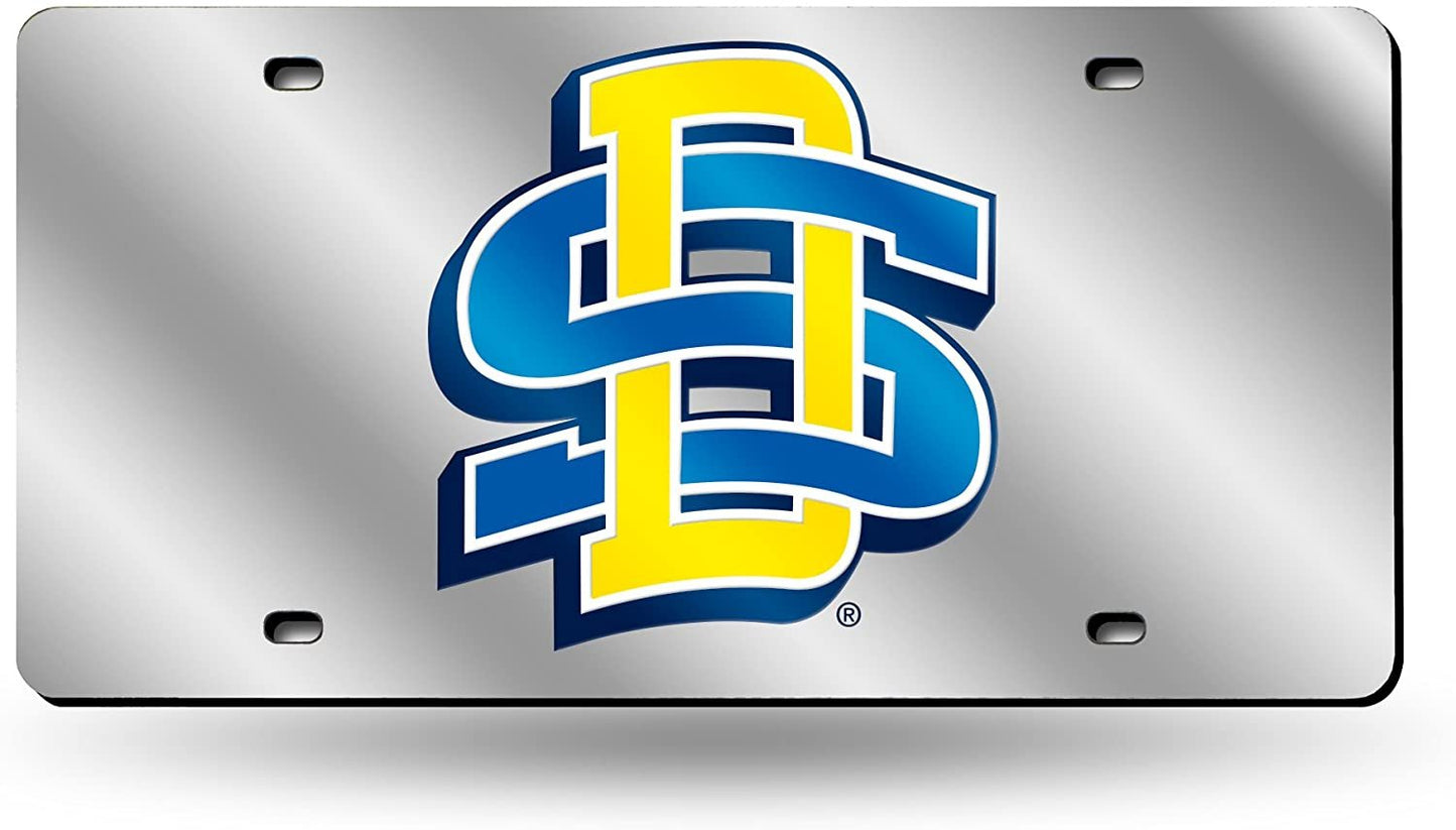 South Dakota State University Jackrabbits Premium Laser Cut Tag License Plate, Mirrored Acrylic Inlaid, 12x6 Inch
