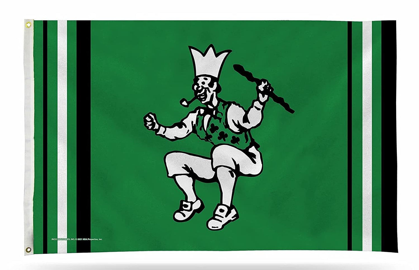 Boston Celtics Premium 3x5 Feet Flag Banner, Retro Logo, Metal Grommets, Outdoor Indoor, Single Sided