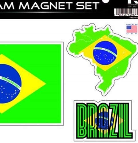 Brazil World Cup National Soccer Team Magnet Set, Die Cut, 8x11 Inch Sheet