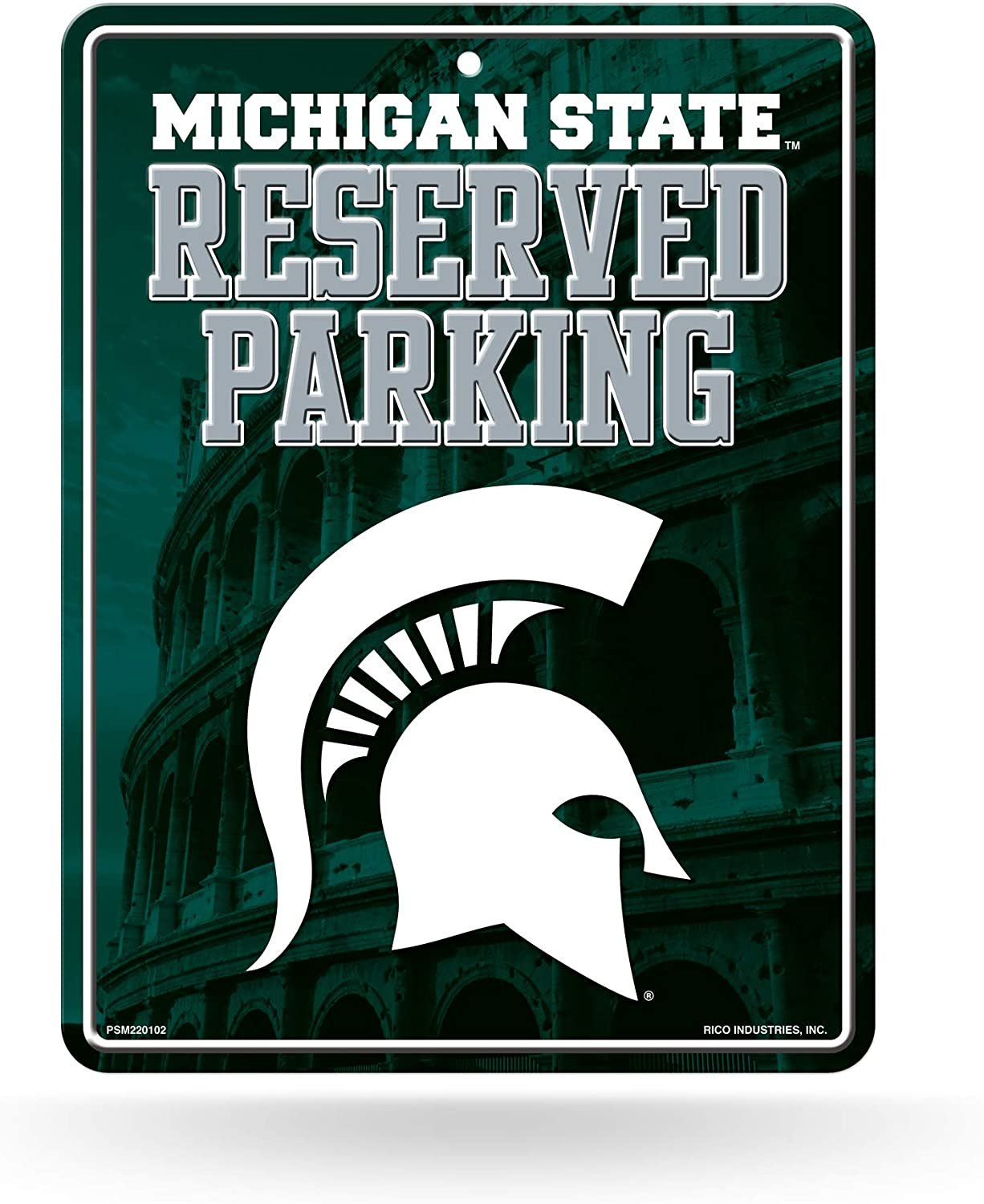 Michigan State University Spartans Metal Parking Novelty Wall Sign 8.5 x 11 Inch