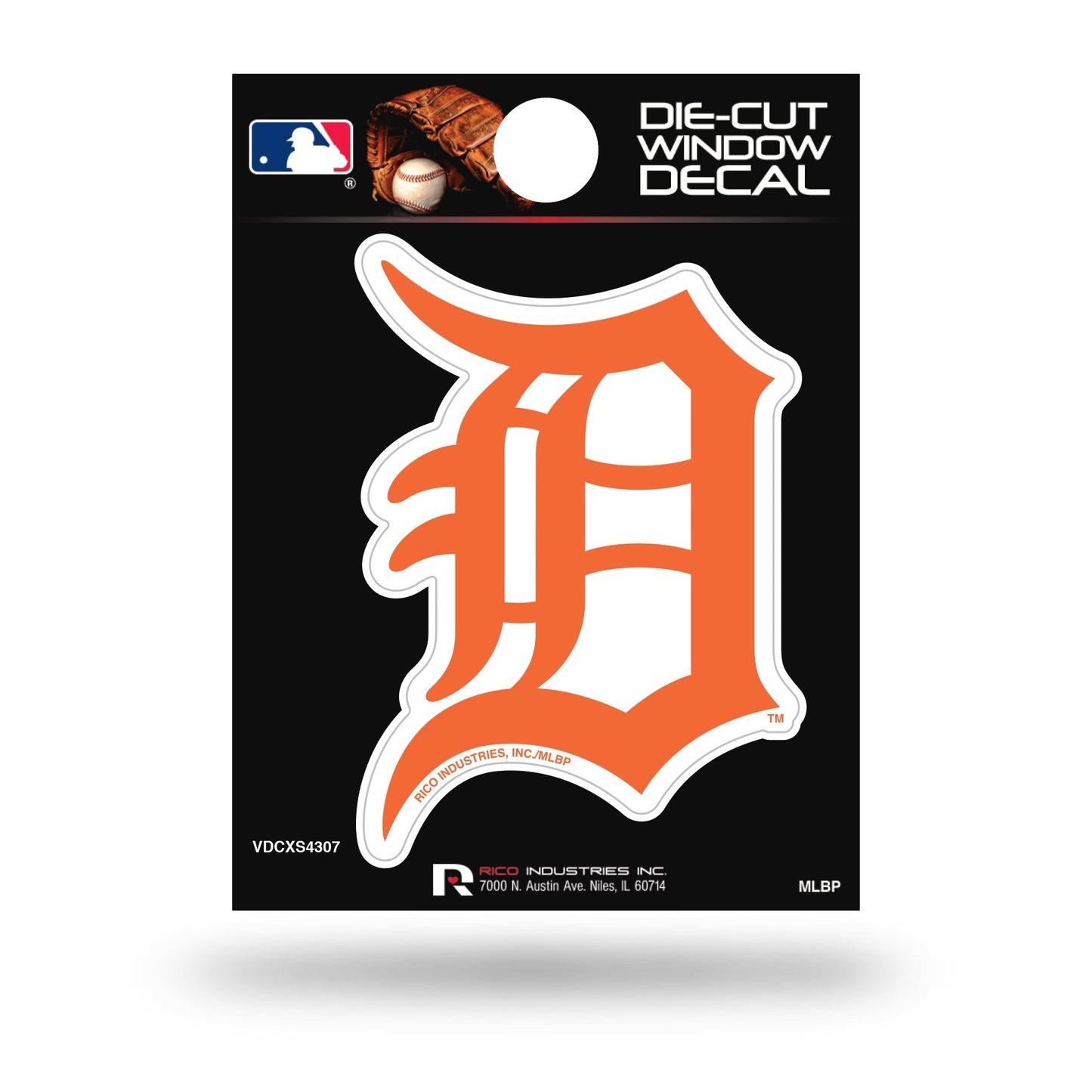 Detroit Tigers Orange Logo, 2 Inch Decal Sticker Flat Vinyl Auto Home Adhesive Backing