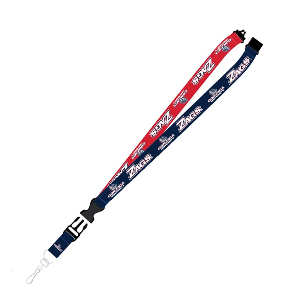 Gonzaga University Bulldogs Premium Lanyard Keychain, Breakaway Safety Style, Two-Tone Design, 36 Inch