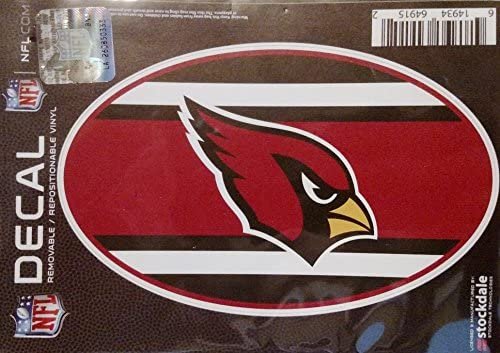 Arizona Cardinals 5"x7" SUPER STRIPE Repositionable Vinyl Decal Auto Home Football
