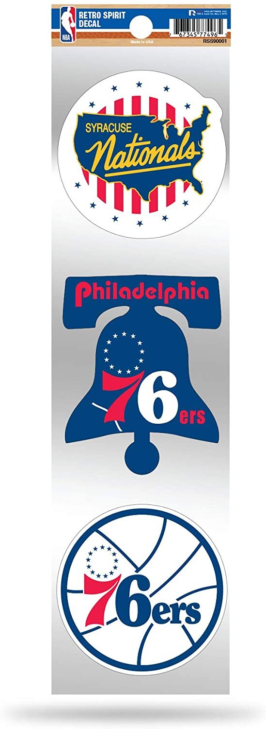 Philadelphia 76ers 3-Piece Retro Spirit Decals