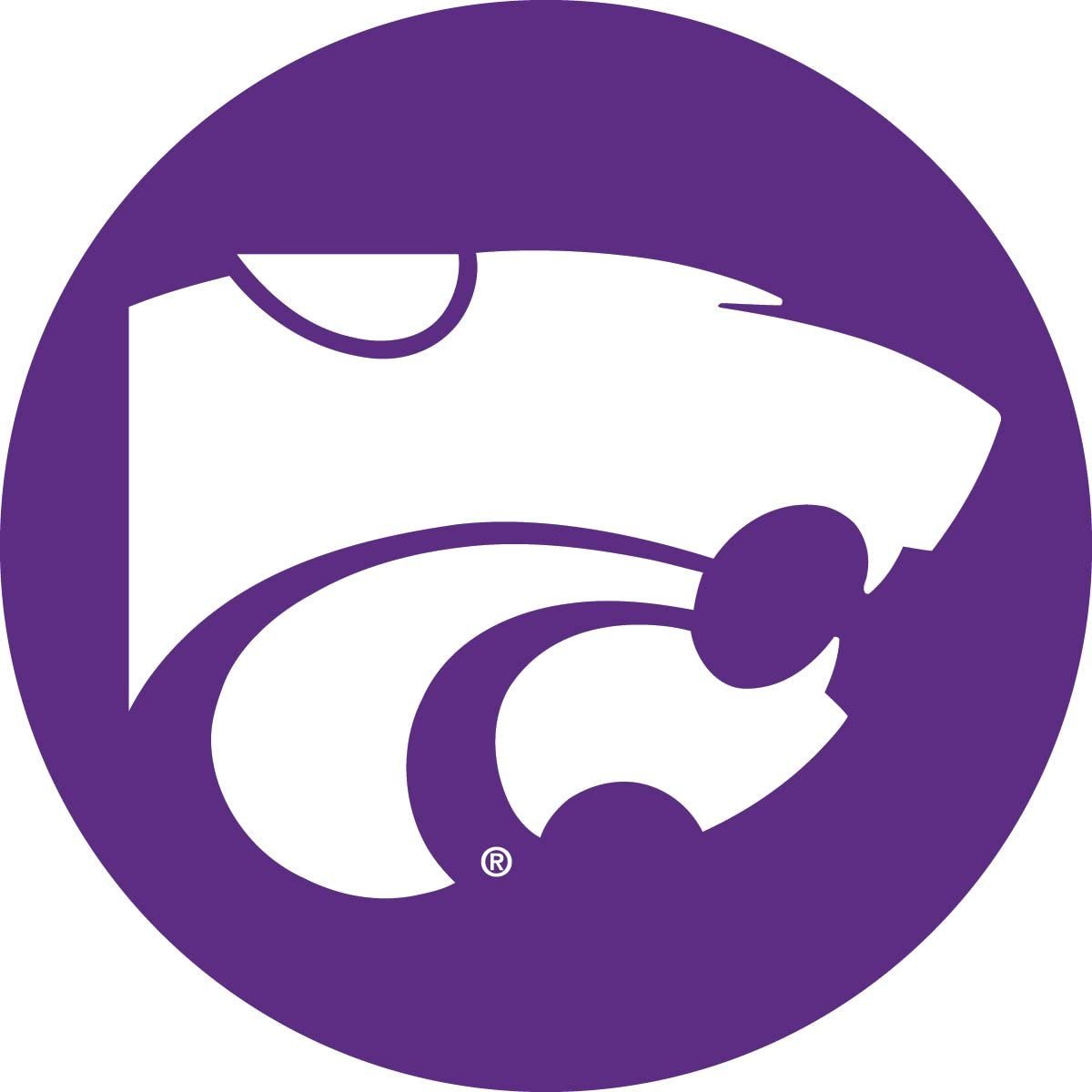 Kansas State Wildcats 4" Round Vinyl Magnet Auto Home University of