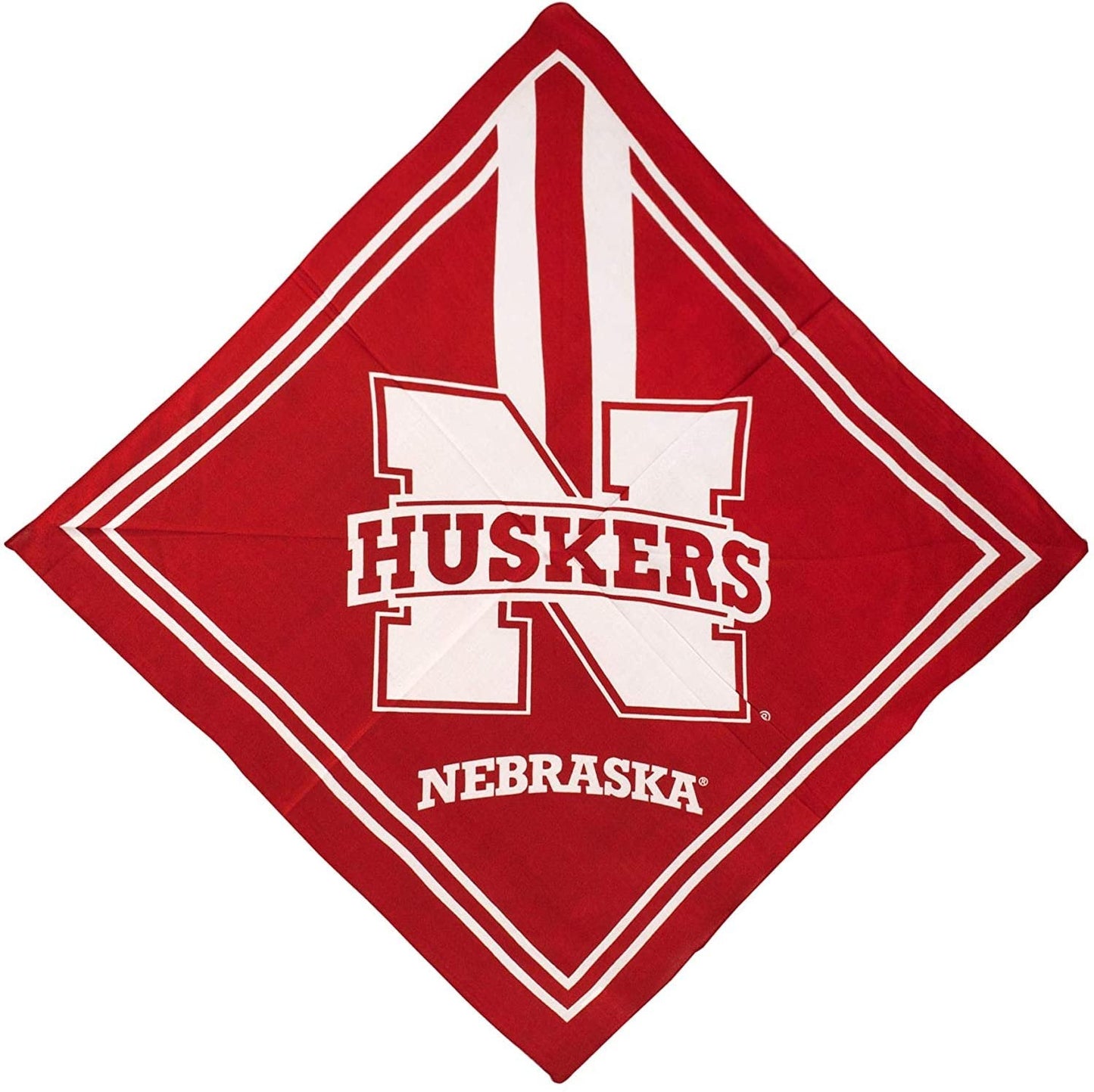 University of Nebraska Cornhuskers Bandana, Traditional Design, 21x21 Inch