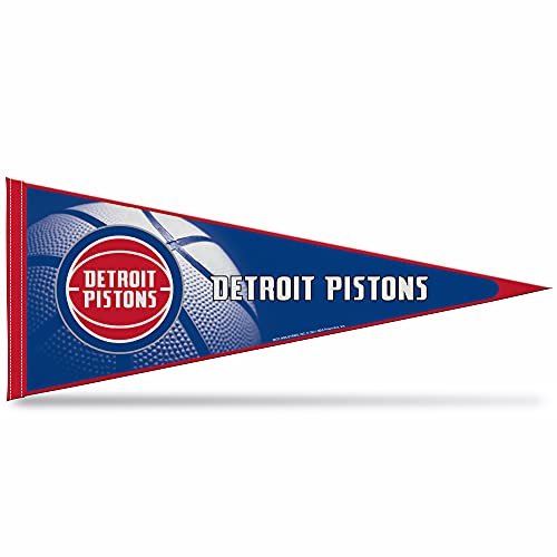 Detroit Pistons 12x30 Inch Pennant, Soft Felt, Easy to Hang