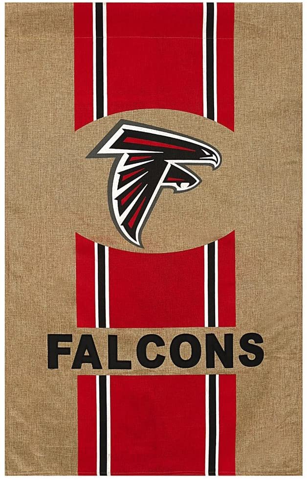 Atlanta Falcons Premium Double Sided Banner House Flag, Burlap Design, 28x44 Inch