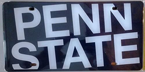 Penn State University Nittany Lions Laser Tag License Plate, Mirrored Acrylic Printed, 6x12 Inch
